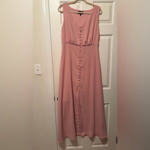 Alexia Admor Blush Button-Front Midi Dress